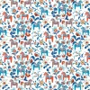 Leksand gewaxt tafelkleed, Blauw-oranje
