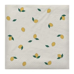 Lemon servet 33x33 cm 20-pack, Off white-yellow
