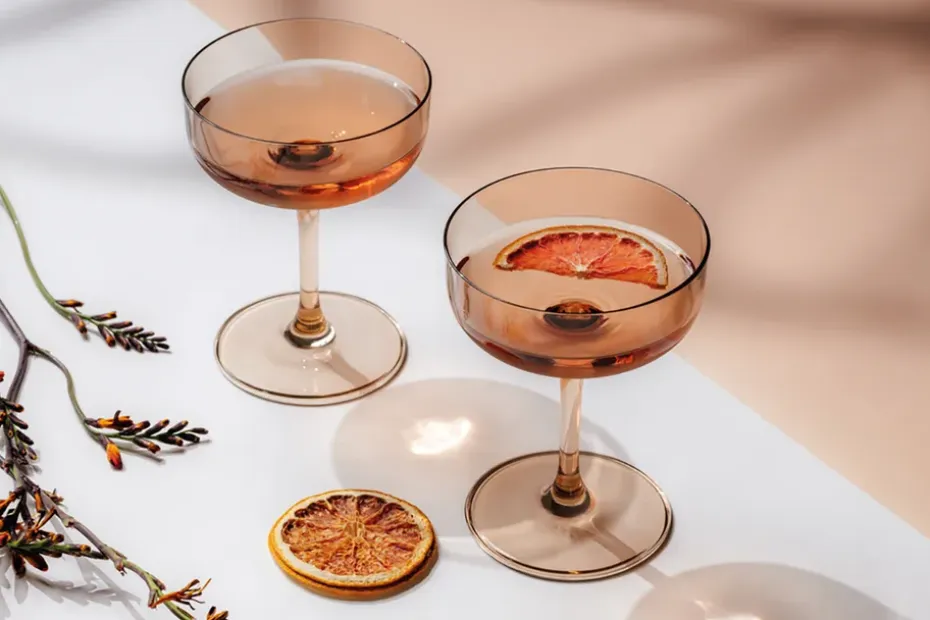Like champagneglas coupe 10 cl 2-pack, Clay