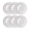 Lines klein bord Ø 21 cm 6-pack, wit