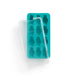 Lékué ijsblokjesvorm met deksel turquoise, Pinguïn
