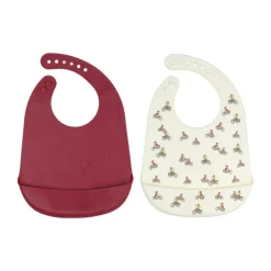 Lotta på Bråkmakargatan slabbertje 2-pack, Rood-wit