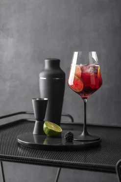 Manufacture Rock rodewijnglas 47 cl 4-pack, Transparant-zwart