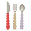 Mellow kinderbestek 3-delig, Lavender-Vanilla-CherryRed