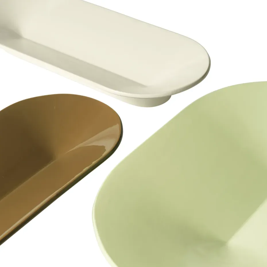 Mere schaal 51,5x21,5 cm, Brown Green