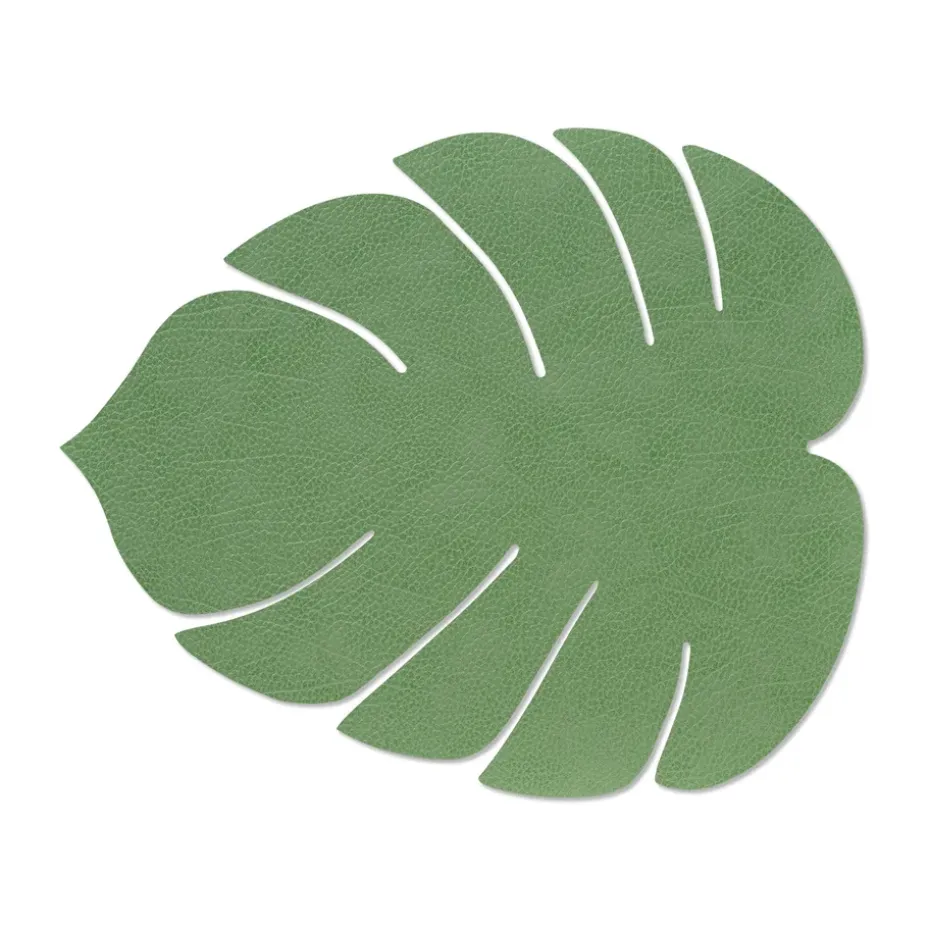 Monstera Leaf Hippo placemat L, Forest green