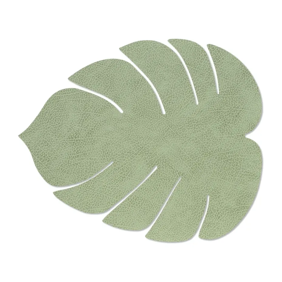 Monstera Leaf Hippo placemat L, Olijfgroen