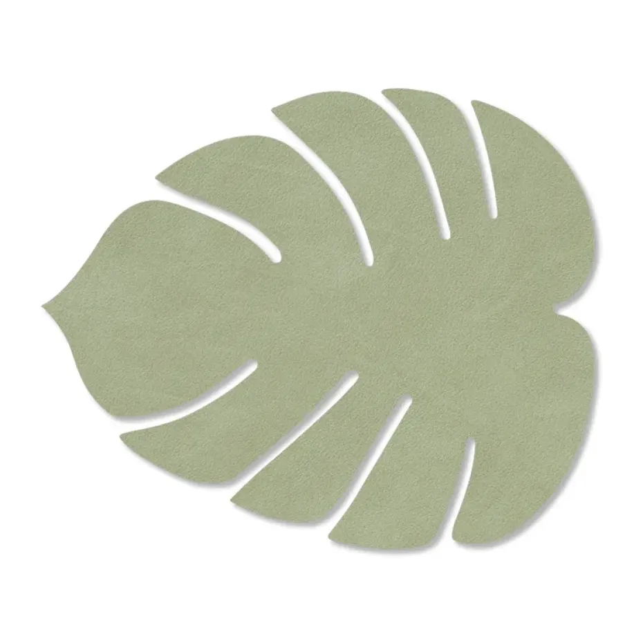Monstera Leaf Nupo onderzetter, Olijfgroen