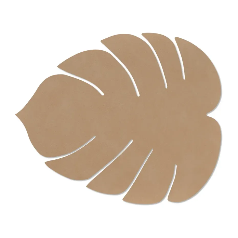 Monstera Leaf Nupo placemat L, Nougat