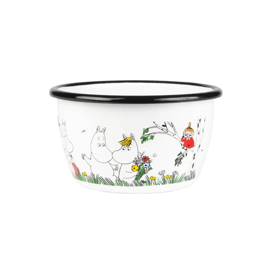 Moomin Colors emaillen kom 30 cl, Happy Family