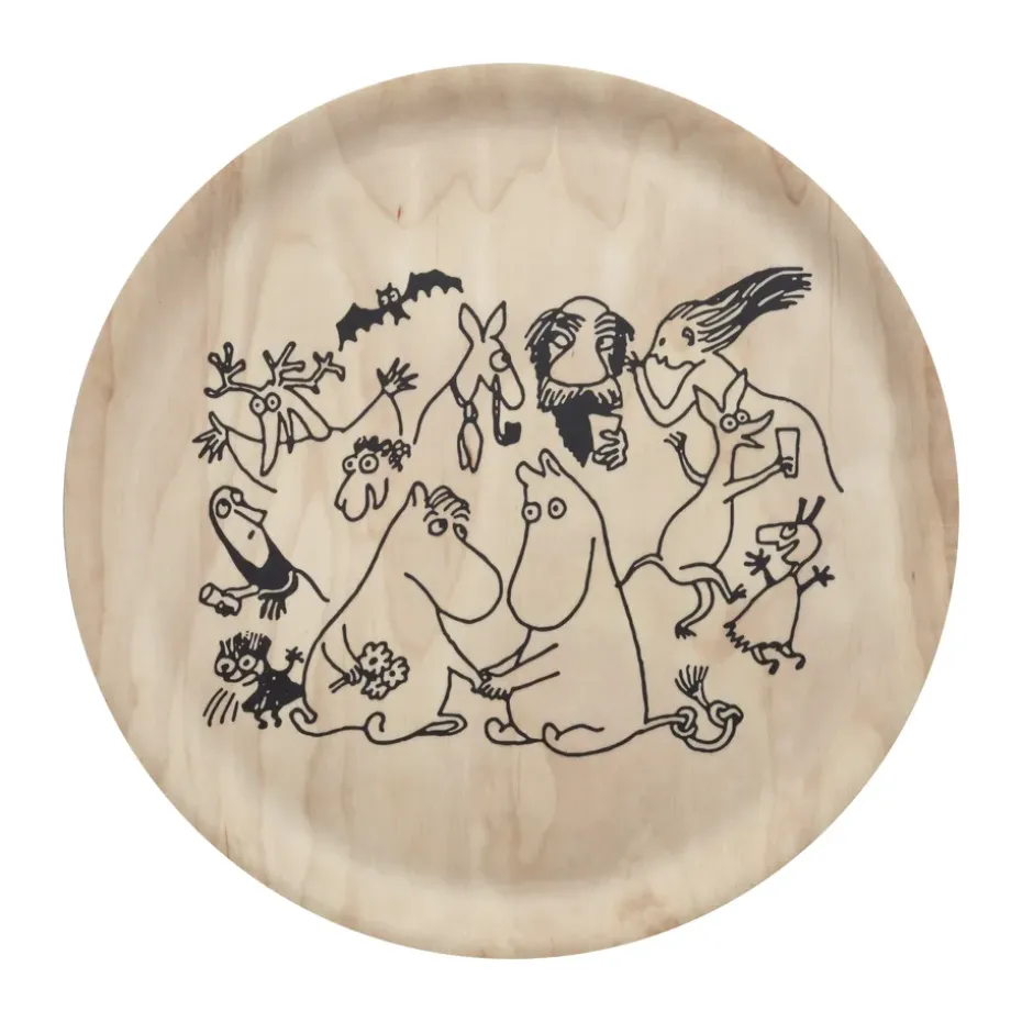 Moomin 80 dienblad Ø35 cm, Berkenhout