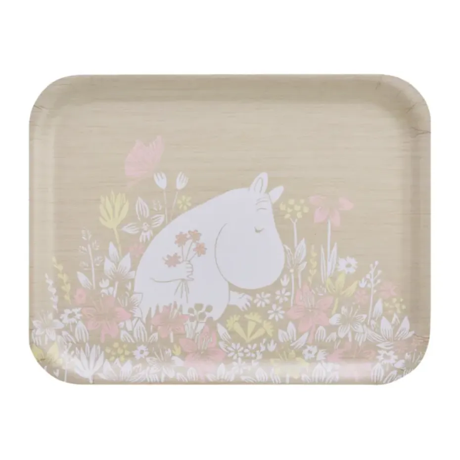 Moomin dienblad 28x36 cm, Flower field