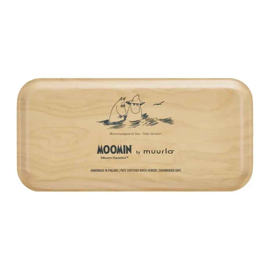 Moomin dienblad 13x27 cm, The pier
