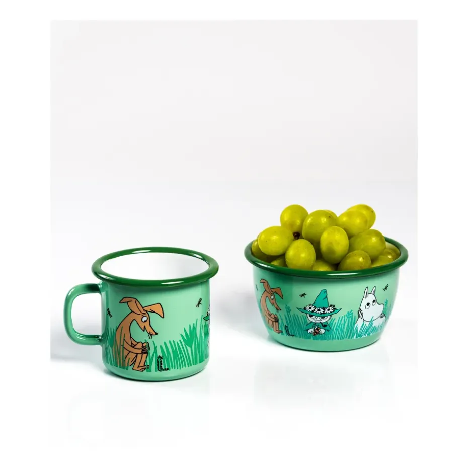 Moomin emaillen kom Boys 30 cl, Groen
