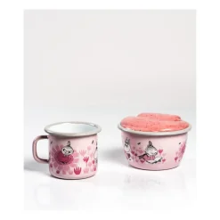Moomin emaillen kom Girls 30 cl, Roze