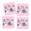 Moomin 80 glasonderzetters 9x9 cm 4-pack, Roze