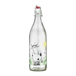 Moomin glazen fles 1 L, Meadow