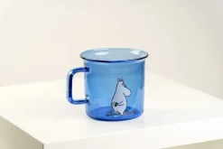 Moomin glazen mok 35 cl, Blauw