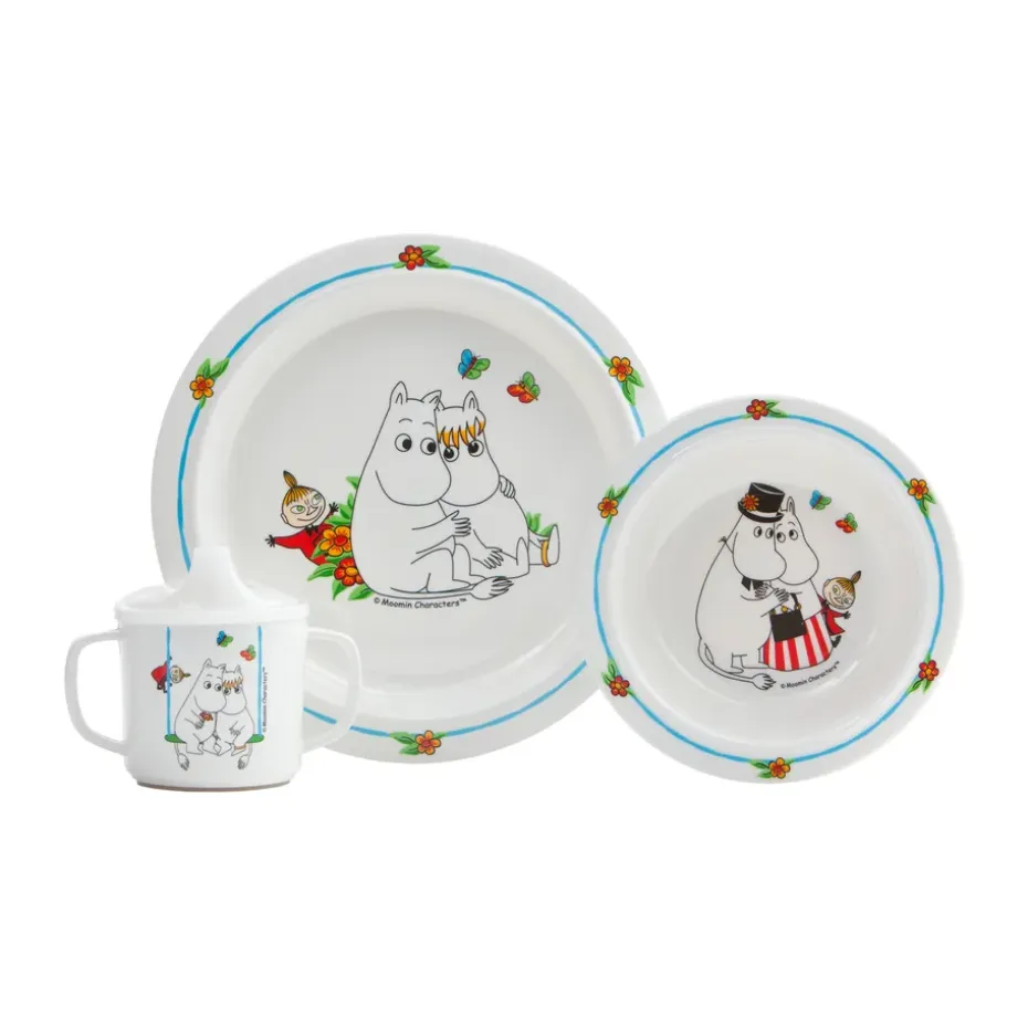 Moomin kinderservies 3 delen, Wit