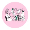 Moomin 80 onderzetter Ø21 cm, Roze