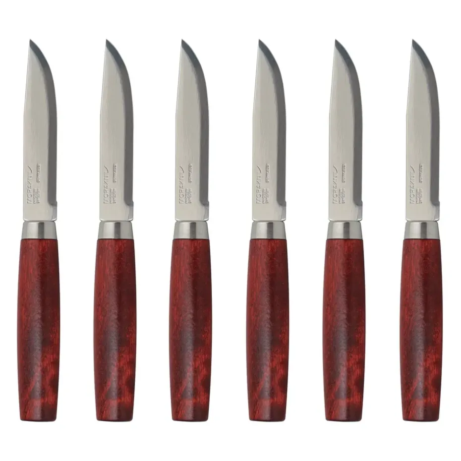 Morakniv Classic Steak Knife 6-pack, Rood