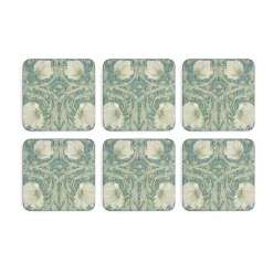 Morris & Co Pimpernel onderzetters 6-pack, Green, blue