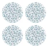 Mougli Blue glasonderzetter Ø11 cm 4-pack, Blue-white