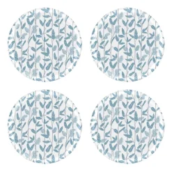 Mougli Blue glasonderzetter Ø11 cm 4-pack, Blue-white