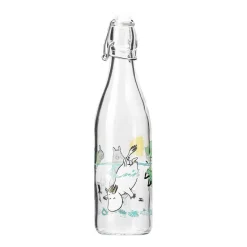 Mumin glazen fles 0,5 l, Fun in the water