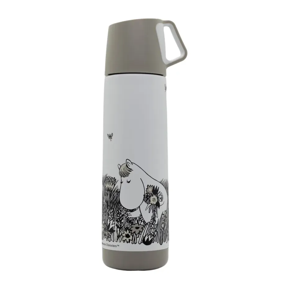 Mumin Graphic thermosfles 50 cl, Wit-zwart
