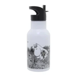 Mumin Graphic waterfles 34 cl, Wit