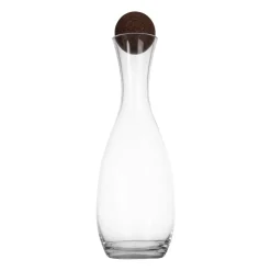 Nature karaf met kurkbal 1,5 l, Transparant-donkerbruin