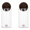 Nature zout- en peperstel met kurkbal 2-pack, Transparant-donkerbruin