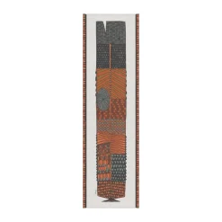 Netpatroon tafelloper 35x120 cm, Bruin