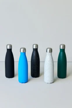 Nils stalen fles 50 cl, Wit-zwart