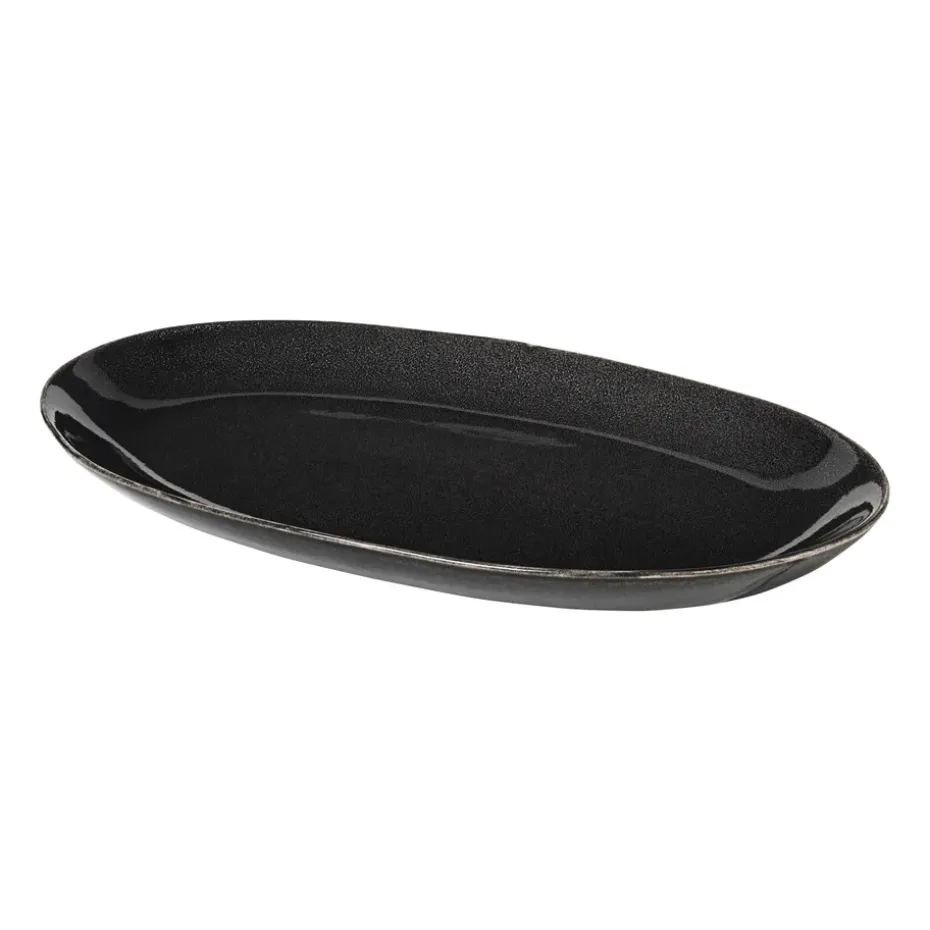 Nordic Coal ovale schotel, 17x30 cm