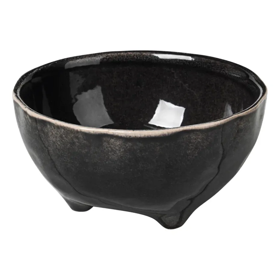 Nordic Coal schaal op voet, Ø11 cm