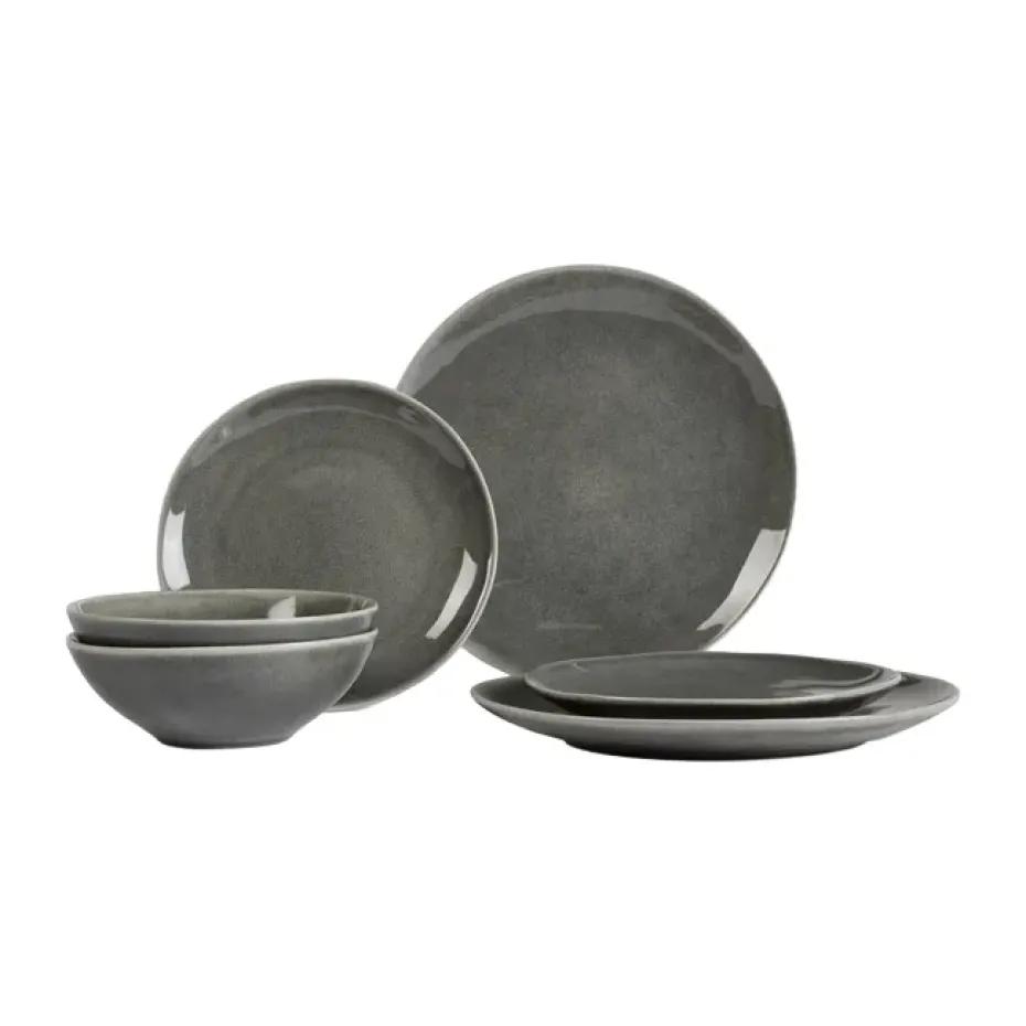 Nordic Rain dinerservies voor twee, 6 delen