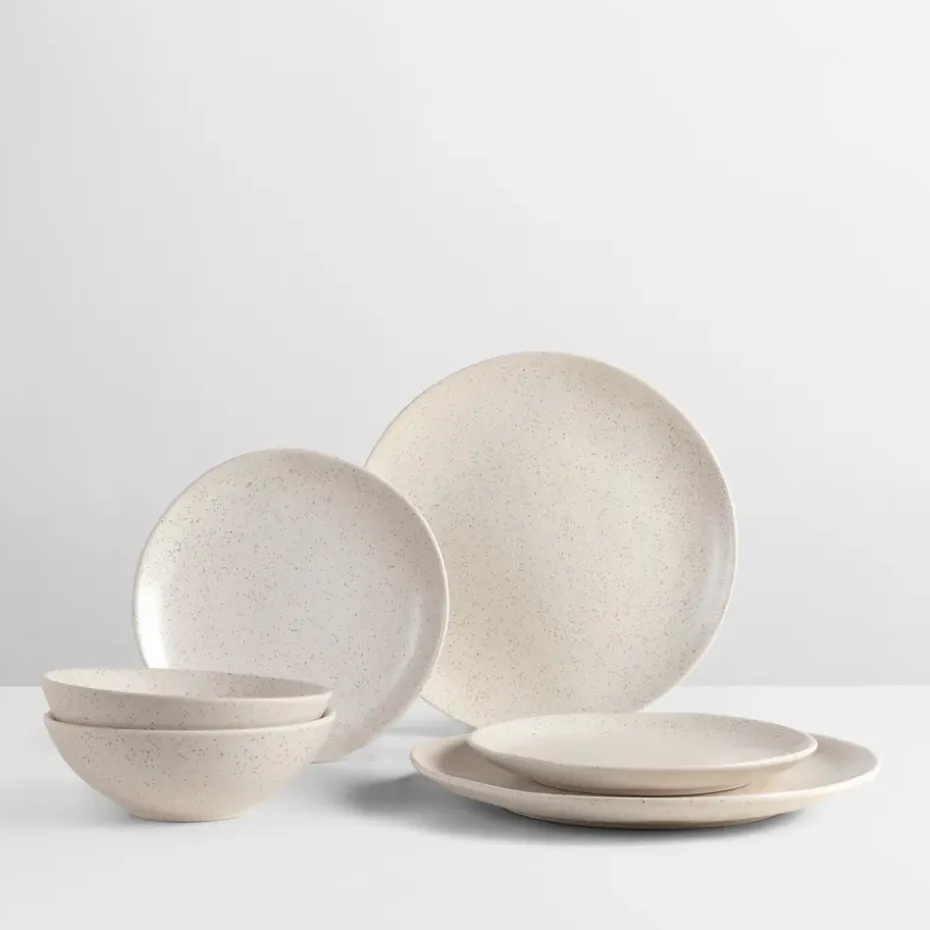 Nordic Vanilla dinerset voor twee, 6-delig