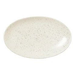 Nordic Vanilla schotel ovaal 22 cm, Cream with grains