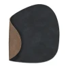 Nupo onderzetter (glazen) keerbaar curve 1 St., Zwart-bruin