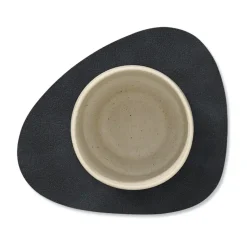Nupo onderzetter (glazen) keerbaar curve 1 St., Zwart-bruin