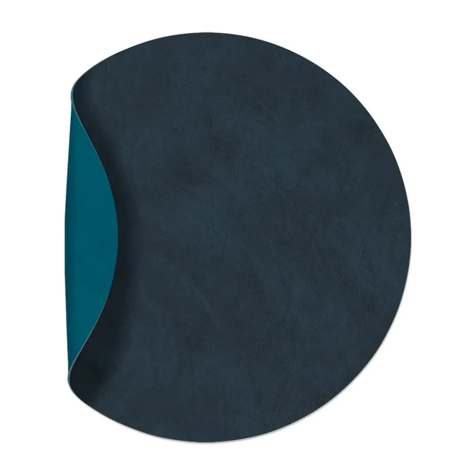 Nupo placemat circle keerbaar M 1 St., Midnight blue-petrol