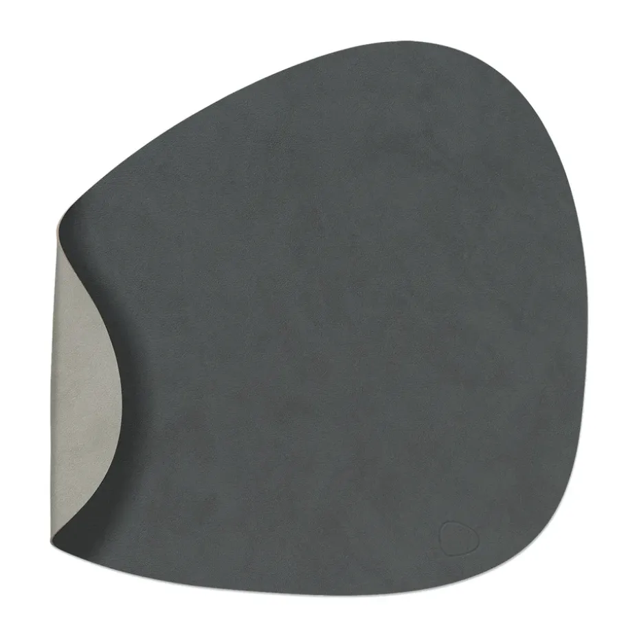 Nupo placemat keerbaar curve L 1 St., anthraciet-lichtgrijs