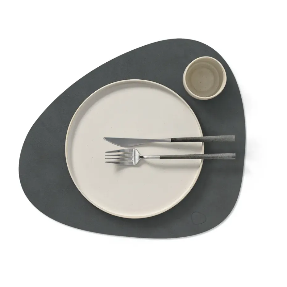 Nupo placemat keerbaar curve L 1 St., anthraciet-lichtgrijs