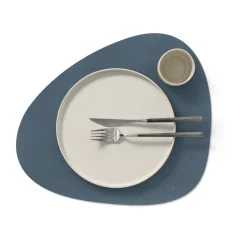 Nupo placemat keerbaar curve L 1 St., Dark blue-black