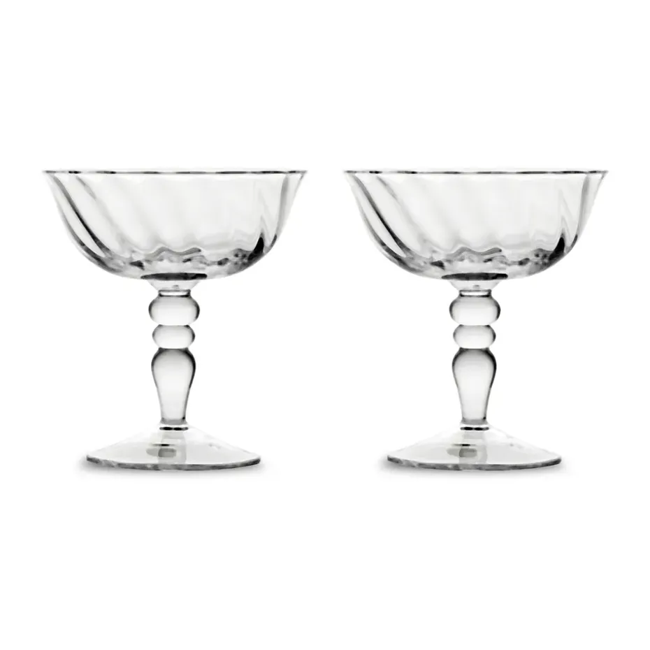 Opacity Italiaanse champagnecoupe 15 cl 2-pack, Helder