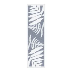 Ormbunkar tafelloper 35x120 cm, Blauw-wit