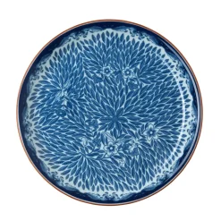 Ostindia Floris beker 40 cl en bord Ø20 cm, Blauwn
