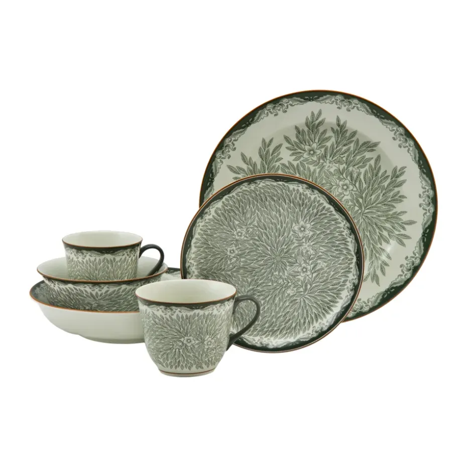 Ostindia Floris bord Ø27 cm, Groen